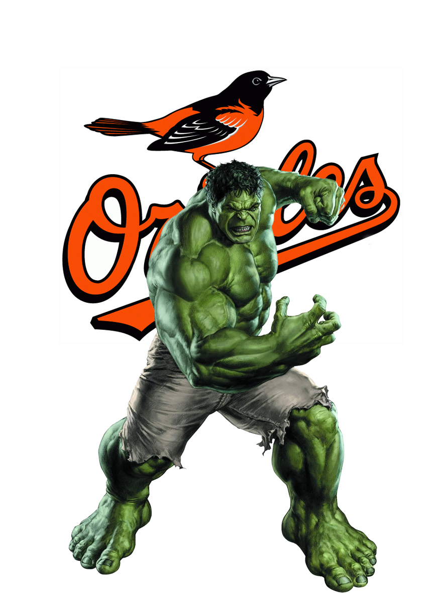 Baltimore Orioles Hulk Logo vinyl decal